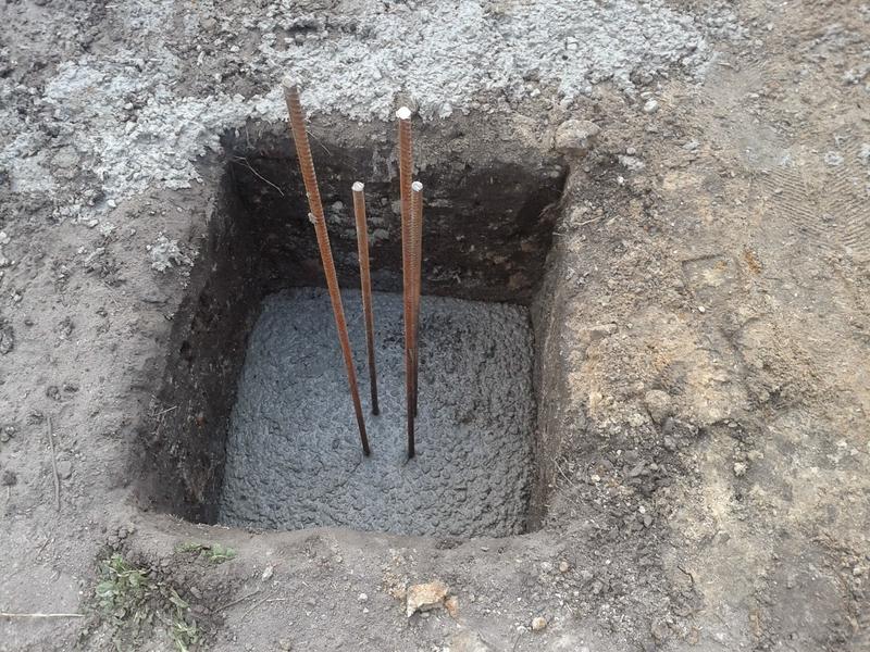 Fundament pod zadaszenie tarasu