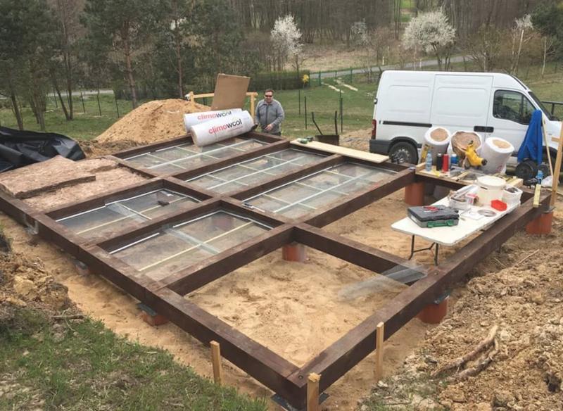 Fundament punktowy z betonowych bloczków